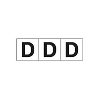 トラスコ中山 TRUSCO　アルファベットステッカー　50×50　「D」　白　3枚入 TSN-50-D