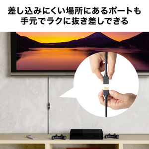 サンワサプライ HDMI延長ケーブル 2m ブラック KM-HD20-UEN20-イメージ4