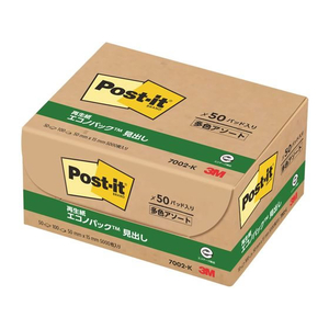 3M ポスト・イット 見出し 再生紙 50×15mm 4色 50冊 F827205-7002-K-イメージ3