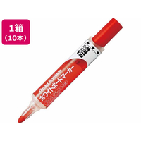 ぺんてる ホワイトボードマーカー ノックル 中字 赤 10本 FCF478N-EMWLM-B10