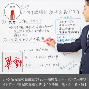 ぺんてる ホワイトボードマーカー ノックル 中字 赤 10本 FCF478N-EMWLM-B10-イメージ5