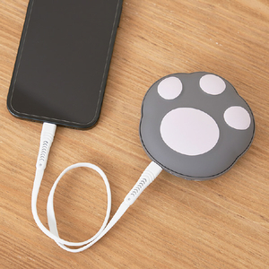 Life on Products 使い捨てないにゃカイロ モバイルバッテリー機能付 チャコール LCAEA008-CR-イメージ7