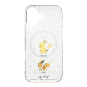 サンクレスト iPhone17用 MAGSAFE対応TPUケース ポケモン ピカチュウ&イーブイ I39FPM01-イメージ1