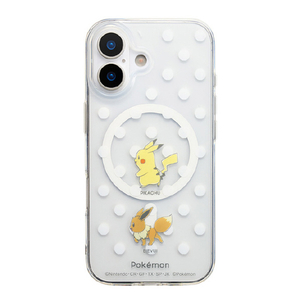 サンクレスト iPhone17用 MAGSAFE対応TPUケース ポケモン ピカチュウ&イーブイ I39FPM01-イメージ2