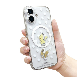 サンクレスト iPhone17用 MAGSAFE対応TPUケース ポケモン ピカチュウ&イーブイ I39FPM01-イメージ3
