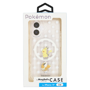 サンクレスト iPhone17用 MAGSAFE対応TPUケース ポケモン ピカチュウ&イーブイ I39FPM01-イメージ4