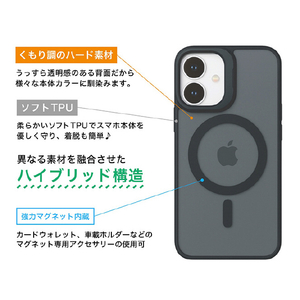 COCO　CASE iPhone 17用カメラリングスタンドケース ブラック 1845-17-BLACK-イメージ4