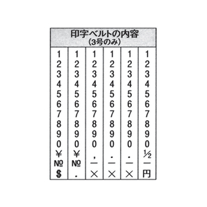 シヤチハタ エルゴグリップ 欧文6連 ゴシック体 3号 F827741-CF-63G-イメージ2