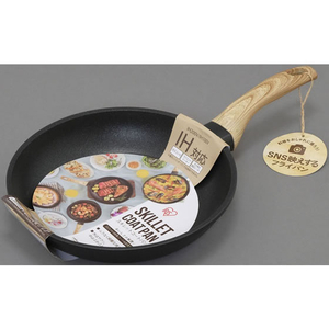 アイリスオーヤマ スキレットコートパン IH 24cm ブラック FC27471-SKL-24IH-イメージ2