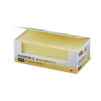 3M ポスト・イット ポップアップノート詰替用 罫線入り エコノパック 75×75mm イエロー 10冊 F827207-6541POP-Y