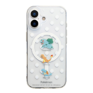 サンクレスト iPhone17用 MAGSAFE対応TPUケース ポケモン フシギダネ&ヒトカゲ&ゼニガメ(はしる) I39FPM02-イメージ2