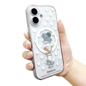 サンクレスト iPhone17用 MAGSAFE対応TPUケース ポケモン フシギダネ&ヒトカゲ&ゼニガメ(はしる) I39FPM02-イメージ3