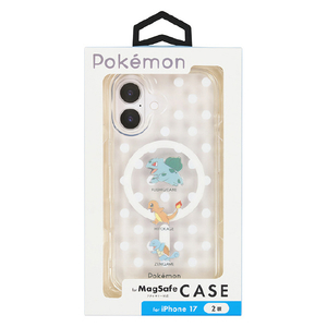サンクレスト iPhone17用 MAGSAFE対応TPUケース ポケモン フシギダネ&ヒトカゲ&ゼニガメ(はしる) I39FPM02-イメージ4