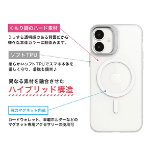 COCO　CASE iPhone 17用カメラリングスタンドケース クリア 1845-17-CLEAR-イメージ4
