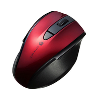 サンワサプライ 静音ワイヤレスブルーLEDマウス(5ボタン) レッド MA-WBL166R