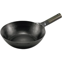 山田工業所 山田/鉄中華片手鍋 30cm 底平型 IH 板厚2.3mmサビ止有 FC907LB-1025140