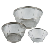 リバティーコーポレーション ステンレス製 深型ザル 3点セット 15・19・25cm FCE333W-LD-454