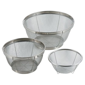 リバティーコーポレーション ステンレス製 深型ザル 3点セット 15・19・25cm FCE333W-LD-454-イメージ1