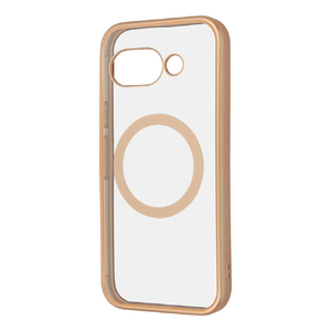 レイアウト Google Pixel 9a用Like standard マグネットアクセサリー対応 衝撃吸収 バンパー マット メタリック ハイブリッドケース ピンクゴールド RT-GP9AMG3/PGM-イメージ1