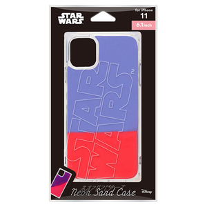 PGA iPhone 11用ネオンサンドケース STAR WARS ロゴ/ブルー&レッド PG-DLQ19B14SW-イメージ3