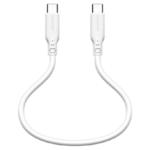 ラスタバナナ PD60W対応 USB3．2 Gen1(Type-C to Type-C)ケーブル 0．3m ホワイト R03CACC3A07WH-イメージ1