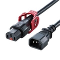 サンワサプライ 抜け防止ロック式電源コード ロックプラス(3m) ブラック APW15-C14C13LP-30