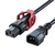 サンワサプライ 抜け防止ロック式電源コード ロックプラス(3m) ブラック APW15-C14C13LP-30-イメージ1