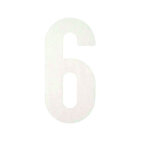 アトムサポート フロアサイン小 ナンバー6 白6671161.6 FC368GB-2066680