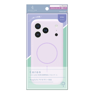 トリニティ ajouter アジュテ iPhone 17 Pro用[Coron] MagSafe対応 超精密設計 衝撃吸収シリコンケース ライラック AJ-IP25M3-CR-LIL-イメージ1