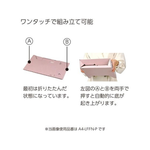 コクヨ ファイルボックス-FS Bタイプ ピンク 5個 FC02258-B5-LFBN-P-イメージ5