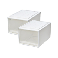 天馬 フィッツケース53-39L ホワイトクリア 2個組 ホワイトクリア ﾌｲﾂﾂｹ-ｽ53-39LWHCL2ｸﾞﾐ