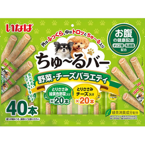 いなば ちゅーるバー 野菜チーズバラエティー お腹の健康配慮 40本 FCJ250C-イメージ1