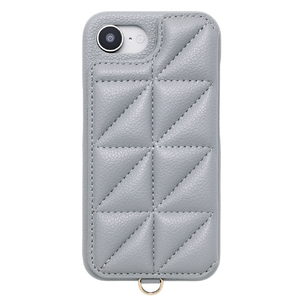 ユニケース iPhone 16e用Triangle Puffy Case ペールブルー UNI-CSIP25S-2TPPB-イメージ1