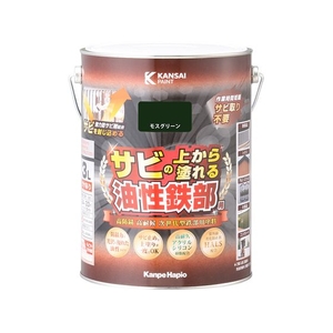カンペハピオ 油性鉄部用S モスグリーン 3L FCB012N-イメージ1