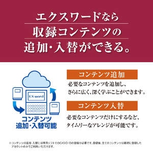 カシオ 電子辞書 160コンテンツ収録生活・教養モデル EX-word レッド XD-SA6500RD-イメージ11