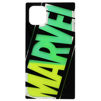 PGA iPhone 11用ネオンサンドケース MARVEL ロゴ/グリーン&イエロー PG-DLQ19B16MVL