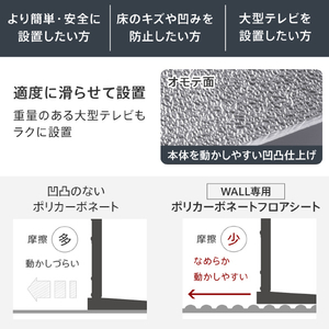ナカムラ WALL テレビスタンド V3ロータイプ専用ポリカーボネートフロアシート EQUALS・WALLシリーズ M05000251-イメージ3