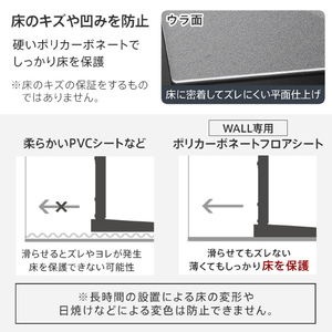 ナカムラ WALL テレビスタンド V3ロータイプ専用ポリカーボネートフロアシート EQUALS・WALLシリーズ M05000251-イメージ4
