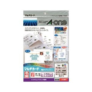 エーワン マルチカード インクジェットプリンタ専用紙 A-ONE.51801 エーワン マルチカード インクジェットプリンタ専用紙 A-ONE.51801