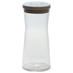 ツインバード ガラスボトル(ふた付) ライトグレー EH-AF128