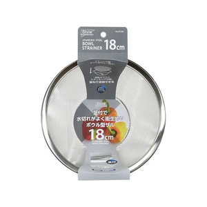 リバティーコーポレーション ステンレス製 ボウル型ザル 18cm 足付 FCE337W-LD-381-イメージ2