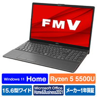 富士通 ノートパソコン LIFEBOOK ブライトブラック FMVA46HB