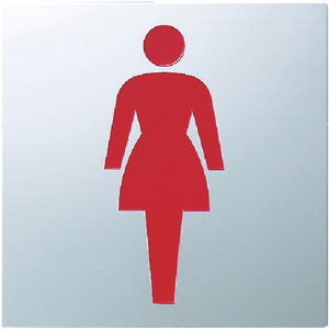 光 ステンレスサイン女マーク７０×７０×０．８ｍｍ KS778-2-イメージ1