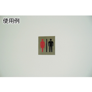 光 ステンレスサイン女マーク７０×７０×０．８ｍｍ KS778-2-イメージ2
