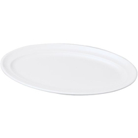 若泉漆器 ニューホワイト 小判盛皿 36cm FC912KY-0261510