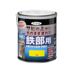 アサヒペン 水性高耐久鉄部用 1.6L 黄色 FC476NV-イメージ1