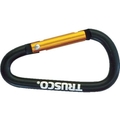 トラスコ中山 カラビナ 線径5mm×50mm D型 ブラック ブラック26.550141.5 FC049FB-8195271