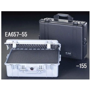 エスコ 万能防水ケース 黒 468×355×193mm(内寸) FCZ8087-EA657-155-イメージ1
