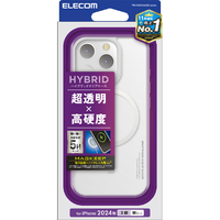 エレコム iPhone 16 Pro用ハイブリッドケース MAGKEEP ホワイト PM-A24CMAG02WH