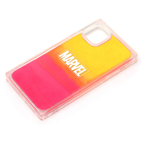 PGA iPhone 11用ネオンサンドケース MARVEL ロゴ/イエロー&ピンク PG-DLQ19B17MVL-イメージ2